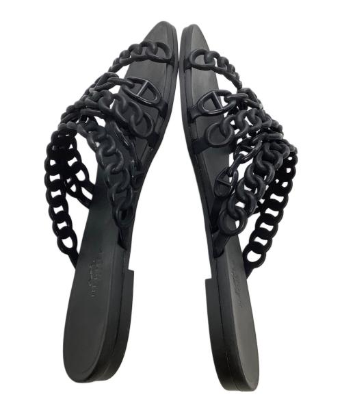 HERMES（エルメス）HERMES (エルメス) ラバーサンダル ブラック サイズ:36の古着・服飾アイテム