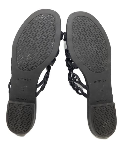 HERMES（エルメス）HERMES (エルメス) ラバーサンダル ブラック サイズ:36の古着・服飾アイテム
