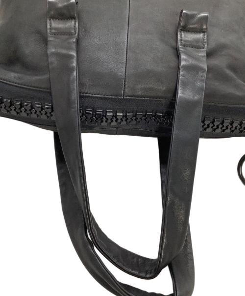 kawa-kawa（カワカワ）kawa-kawa (カワカワ) トートバッグ ビッグジップ ブラックの古着・服飾アイテム