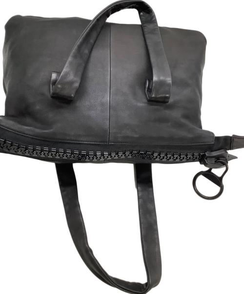 kawa-kawa（カワカワ）kawa-kawa (カワカワ) トートバッグ ビッグジップ ブラックの古着・服飾アイテム