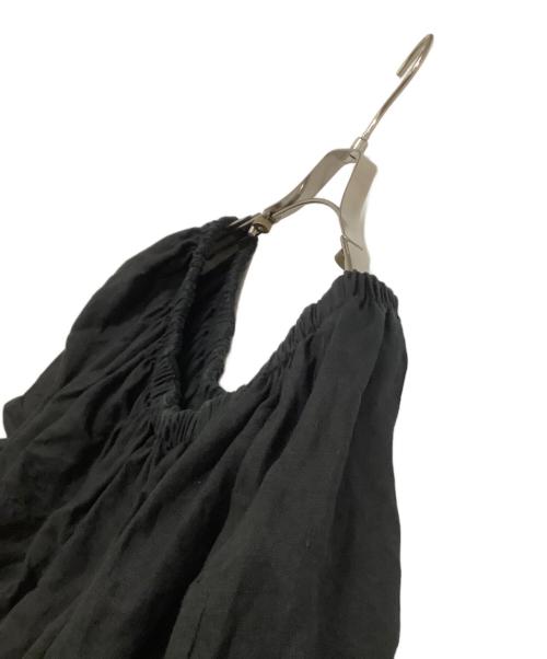 Whim Gazette（ウィムガゼット）Whim Gazette (ウィムガゼット) リネンオフショルブラウス ブラック サイズ:freeの古着・服飾アイテム