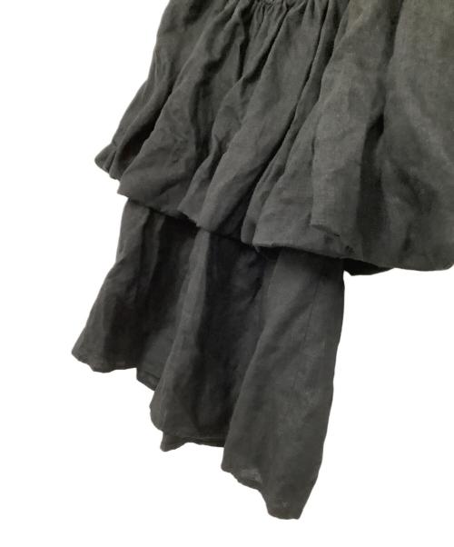 Whim Gazette（ウィムガゼット）Whim Gazette (ウィムガゼット) リネンオフショルブラウス ブラック サイズ:freeの古着・服飾アイテム