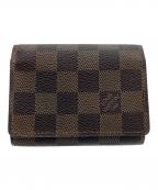LOUIS VUITTONルイ ヴィトン）の古着「名刺入れ ダミエ  アンヴェロップ・カルト・ドゥ・ヴィジット」｜ブラウン