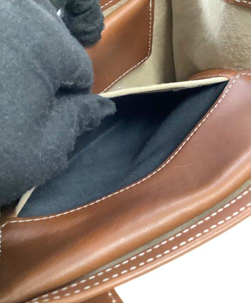 TOMORROW LAND（トゥモローランド）TOMORROW LAND (トゥモローランド) A VACATION (ア ヴァケーション) トートバッグ BOX スモールトートバッグ ブラウン×ホワイトの古着・服飾アイテム