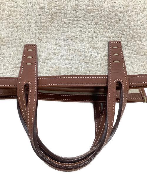 TOMORROW LAND（トゥモローランド）TOMORROW LAND (トゥモローランド) A VACATION (ア ヴァケーション) トートバッグ BOX スモールトートバッグ ブラウン×ホワイトの古着・服飾アイテム