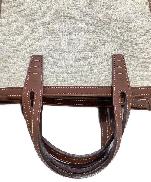 TOMORROW LAND（トゥモローランド）TOMORROW LAND (トゥモローランド) A VACATION (ア ヴァケーション) トートバッグ BOX スモールトートバッグ ブラウン×ホワイトの古着・服飾アイテム