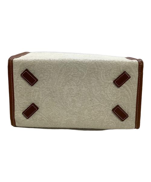 TOMORROW LAND（トゥモローランド）TOMORROW LAND (トゥモローランド) A VACATION (ア ヴァケーション) トートバッグ BOX スモールトートバッグ ブラウン×ホワイトの古着・服飾アイテム