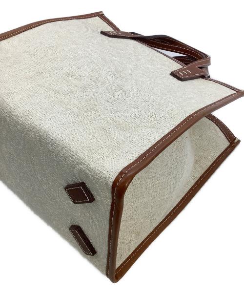 TOMORROW LAND（トゥモローランド）TOMORROW LAND (トゥモローランド) A VACATION (ア ヴァケーション) トートバッグ BOX スモールトートバッグ ブラウン×ホワイトの古着・服飾アイテム