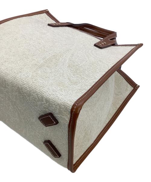 TOMORROW LAND（トゥモローランド）TOMORROW LAND (トゥモローランド) A VACATION (ア ヴァケーション) トートバッグ BOX スモールトートバッグ ブラウン×ホワイトの古着・服飾アイテム