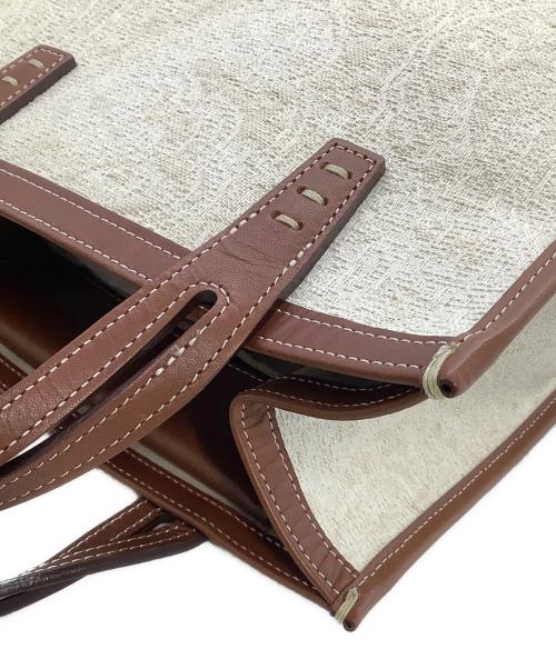 TOMORROW LAND（トゥモローランド）TOMORROW LAND (トゥモローランド) A VACATION (ア ヴァケーション) トートバッグ BOX スモールトートバッグ ブラウン×ホワイトの古着・服飾アイテム