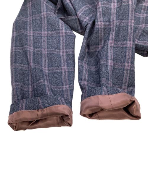 PAUL SMITH（ポールスミス）PAUL SMITH (ポールスミス) セットアップスーツ チェック ネイビー×パープル サイズ:Mの古着・服飾アイテム