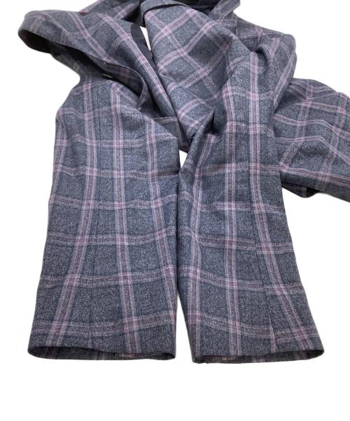 PAUL SMITH（ポールスミス）PAUL SMITH (ポールスミス) セットアップスーツ チェック ネイビー×パープル サイズ:Mの古着・服飾アイテム