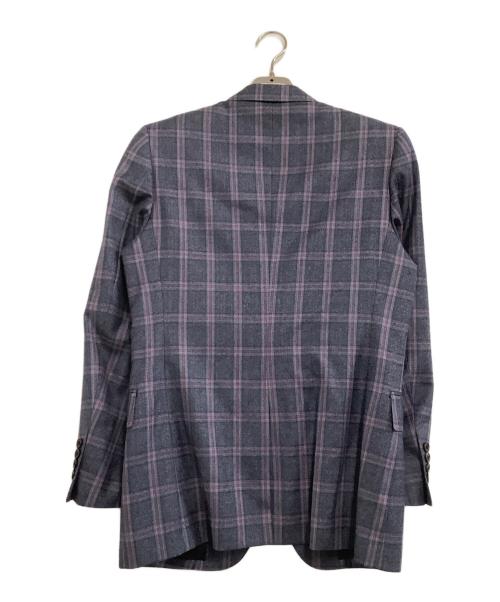 PAUL SMITH（ポールスミス）PAUL SMITH (ポールスミス) セットアップスーツ チェック ネイビー×パープル サイズ:Mの古着・服飾アイテム