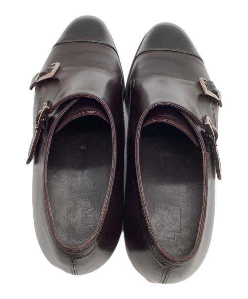 三陽山長（サンヨウヤマチョウ）三陽山長 (サンヨウヤマチョウ) ダブルモンクストラップシューズ 	源四郎 ブラウン サイズ:8 1/2の古着・服飾アイテム