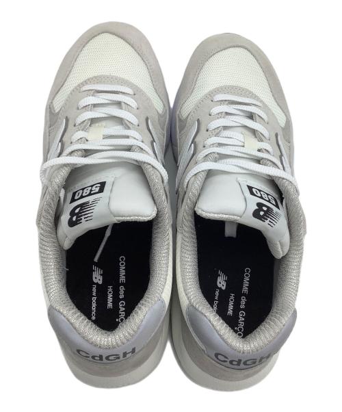 NEW BALANCE（ニューバランス）NEW BALANCE (ニューバランス) COMME des GARCONS HOMME (コムデギャルソン オム) スニーカー ホワイト×グレー サイズ:27の古着・服飾アイテム