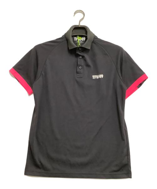 TFW49（ティーエフダブリューフォーティーナイン）TFW49 (ティーエフダブリューフォーティーナイン) ポロシャツ ブラック×ピンク サイズ:Lの古着・服飾アイテム