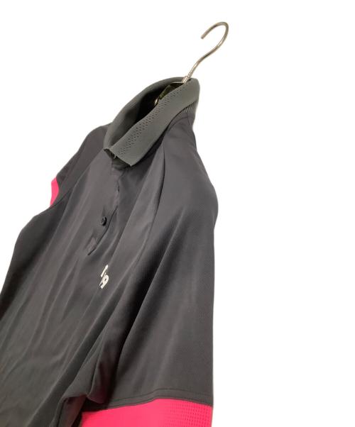 TFW49（ティーエフダブリューフォーティーナイン）TFW49 (ティーエフダブリューフォーティーナイン) ポロシャツ ブラック×ピンク サイズ:Lの古着・服飾アイテム