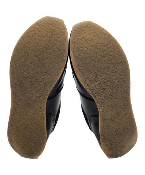 LOUIS VUITTON（ルイ ヴィトン）LOUIS VUITTON (ルイ ヴィトン) レザースニーカー ブラック サイズ:6 1/2の古着・服飾アイテム