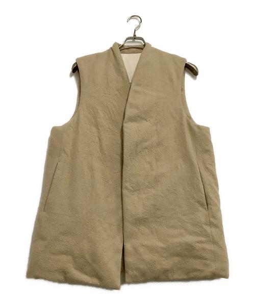 COSMIC WONDER（コズミックワンダー）COSMIC WONDER (コズミックワンダー) ダウンベスト　Folk down vest　光の夢　 ベージュ サイズ:Lの古着・服飾アイテム