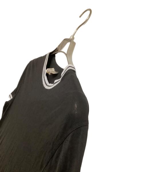 HERMES（エルメス）HERMES (エルメス) 半袖Tシャツ ブラック×ホワイト サイズ:XLの古着・服飾アイテム