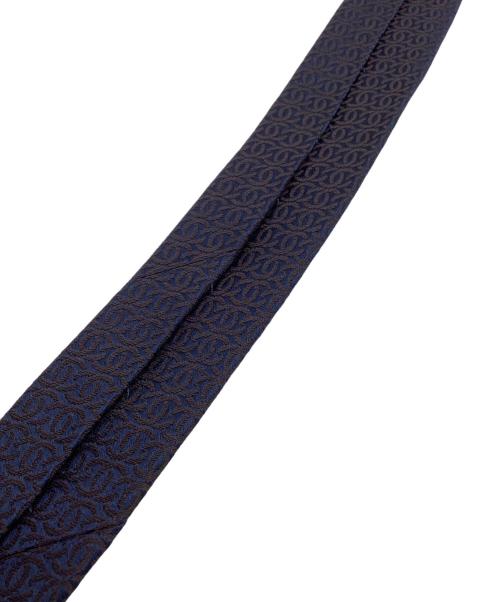 CHANEL（シャネル）CHANEL (シャネル) ネクタイ ココマーク柄 ネイビー サイズ:表記なしの古着・服飾アイテム