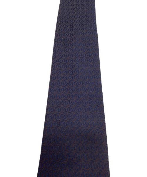 CHANEL（シャネル）CHANEL (シャネル) ネクタイ ココマーク柄 ネイビー サイズ:表記なしの古着・服飾アイテム