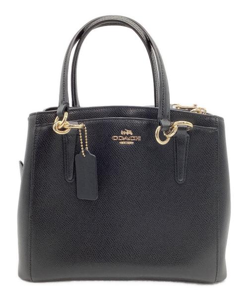 COACH（コーチ）COACH (コーチ) 2WAYバッグ ブラック×ゴールドの古着・服飾アイテム