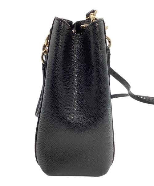 COACH（コーチ）COACH (コーチ) 2WAYバッグ ブラック×ゴールドの古着・服飾アイテム