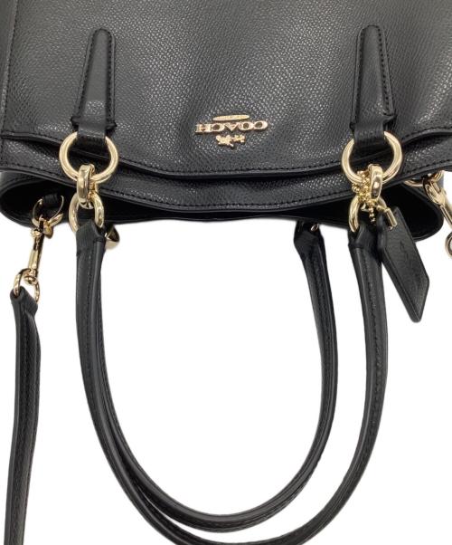 COACH（コーチ）COACH (コーチ) 2WAYバッグ ブラック×ゴールドの古着・服飾アイテム