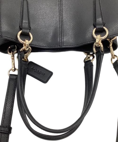 COACH（コーチ）COACH (コーチ) 2WAYバッグ ブラック×ゴールドの古着・服飾アイテム