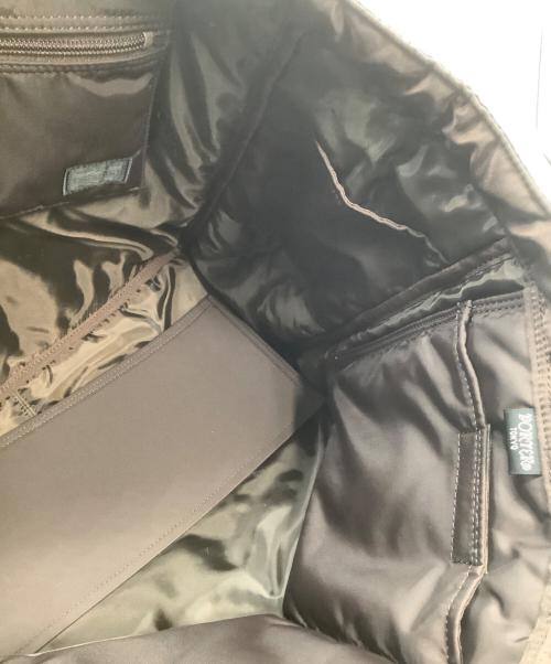 PORTER（ポーター）PORTER (ポーター) ナイロントートバッグ　クリーム ブラックの古着・服飾アイテム