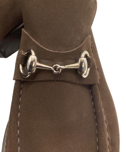 GUCCI（グッチ）GUCCI (グッチ) ホースビットチャッカーブーツ ブラウン サイズ:42 1/2の古着・服飾アイテム