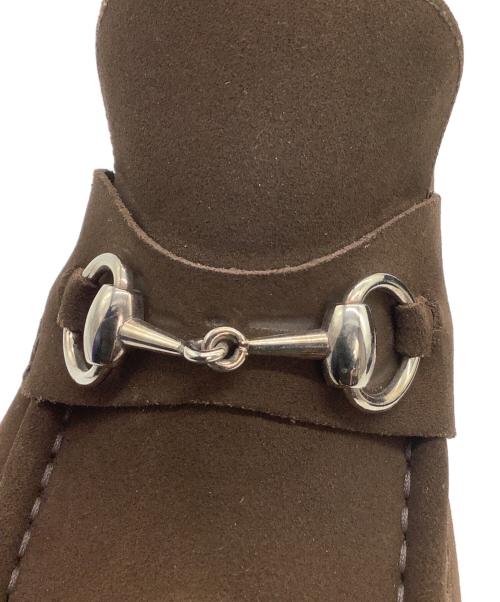 GUCCI（グッチ）GUCCI (グッチ) ホースビットチャッカーブーツ ブラウン サイズ:42 1/2の古着・服飾アイテム