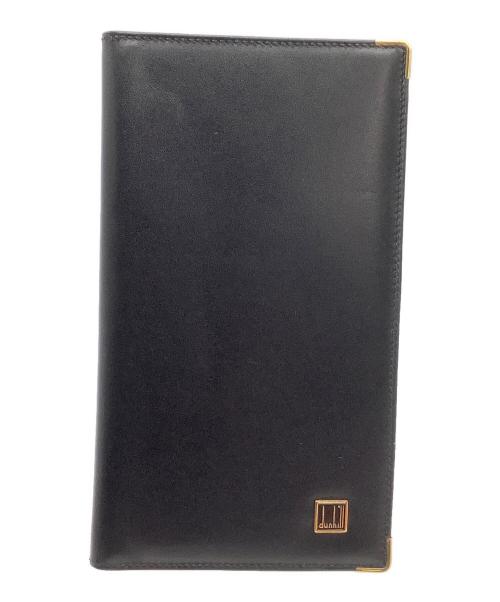dunhill（ダンヒル）dunhill (ダンヒル) 二つ折り長財布 ゴールド×ブラックの古着・服飾アイテム