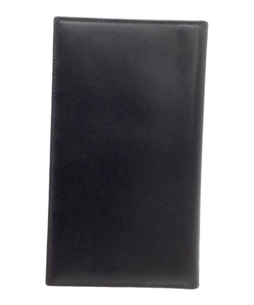 dunhill（ダンヒル）dunhill (ダンヒル) 二つ折り長財布 ゴールド×ブラックの古着・服飾アイテム