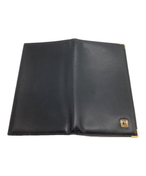 dunhill（ダンヒル）dunhill (ダンヒル) 二つ折り長財布 ゴールド×ブラックの古着・服飾アイテム