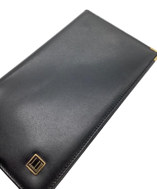 dunhill（ダンヒル）dunhill (ダンヒル) 二つ折り長財布 ゴールド×ブラックの古着・服飾アイテム