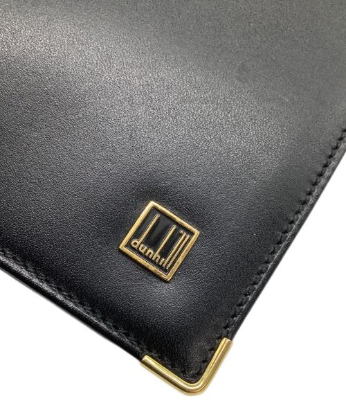 dunhill（ダンヒル）dunhill (ダンヒル) 二つ折り長財布 ゴールド×ブラックの古着・服飾アイテム