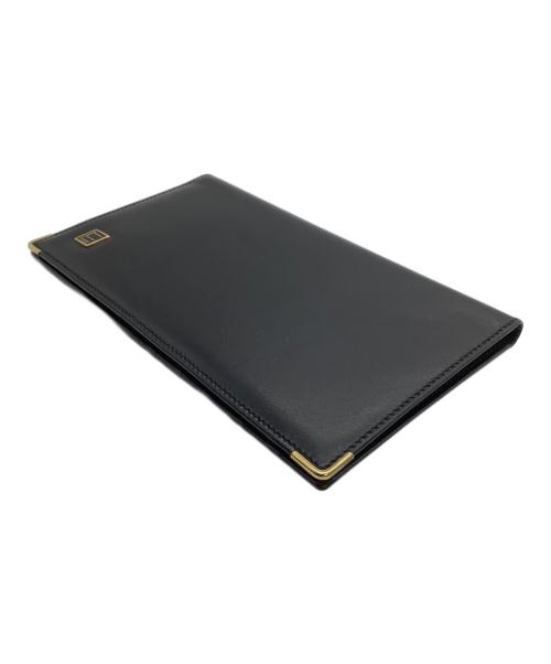 dunhill（ダンヒル）dunhill (ダンヒル) 二つ折り長財布 ゴールド×ブラックの古着・服飾アイテム