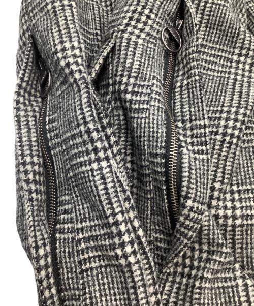 Barbour（バブアー）Barbour (バブアー) ジップジャケット　BEAUFORT　グレンチェック 裏地ペイズリー ブラック×ホワイト サイズ:38の古着・服飾アイテム