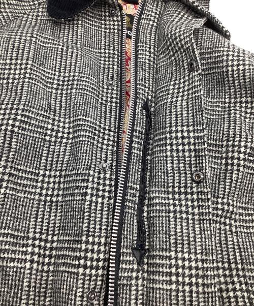 Barbour（バブアー）Barbour (バブアー) ジップジャケット　BEAUFORT　グレンチェック 裏地ペイズリー ブラック×ホワイト サイズ:38の古着・服飾アイテム