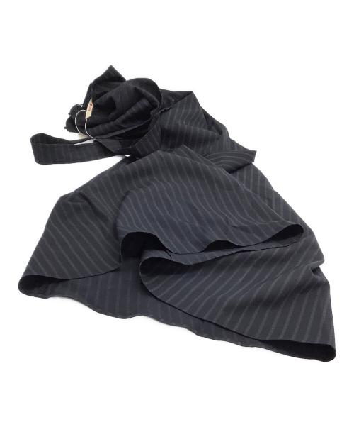 BACCA（バッカ）BACCA (バッカ) ラップスカート　ストライプウールギャバジン ラップスカート　21年モデル　	ストライプ ネイビー サイズ:36の古着・服飾アイテム