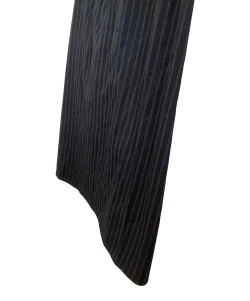 BACCA（バッカ）BACCA (バッカ) ラップスカート　ストライプウールギャバジン ラップスカート　21年モデル　	ストライプ ネイビー サイズ:36の古着・服飾アイテム