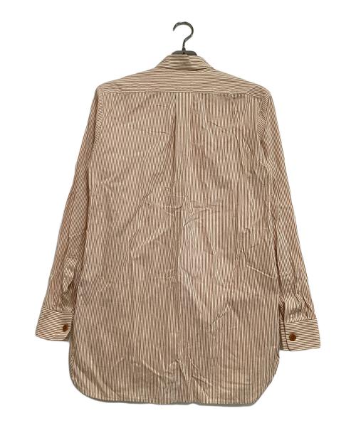 DRIES VAN NOTEN（ドリスヴァンノッテン）DRIES VAN NOTEN (ドリスヴァンノッテン) 長袖シャツ ブラウン×ホワイト サイズ:44の古着・服飾アイテム