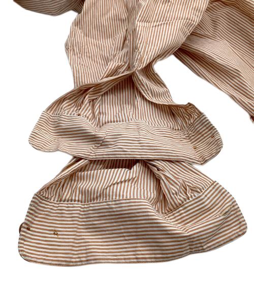 DRIES VAN NOTEN（ドリスヴァンノッテン）DRIES VAN NOTEN (ドリスヴァンノッテン) 長袖シャツ ブラウン×ホワイト サイズ:44の古着・服飾アイテム