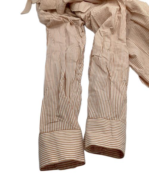 DRIES VAN NOTEN（ドリスヴァンノッテン）DRIES VAN NOTEN (ドリスヴァンノッテン) 長袖シャツ ブラウン×ホワイト サイズ:44の古着・服飾アイテム