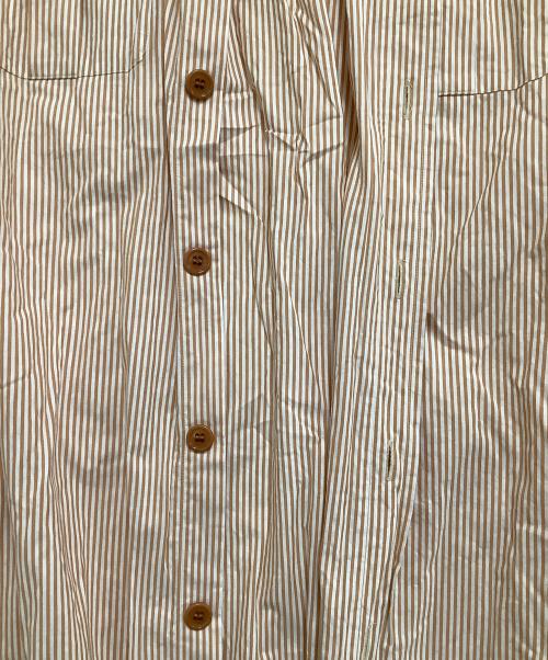 DRIES VAN NOTEN（ドリスヴァンノッテン）DRIES VAN NOTEN (ドリスヴァンノッテン) 長袖シャツ ブラウン×ホワイト サイズ:44の古着・服飾アイテム