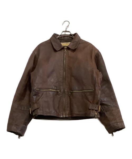 Antica Pelleria（アンティカ・ペッレリーア）Antica Pelleria (アンティカ・ペッレリーア) レザージャケット ブラウン サイズ:48の古着・服飾アイテム