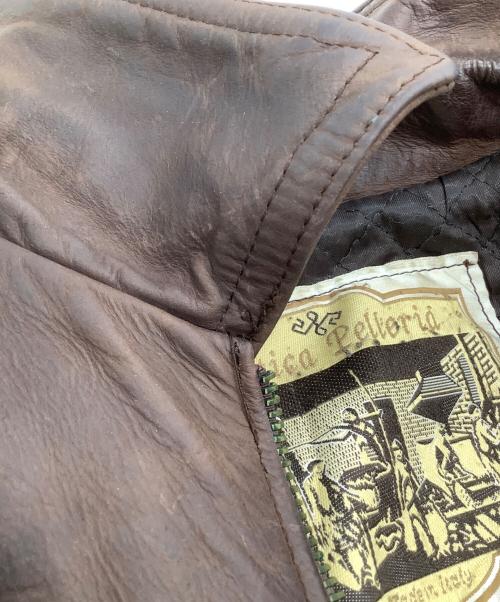 Antica Pelleria（アンティカ・ペッレリーア）Antica Pelleria (アンティカ・ペッレリーア) レザージャケット ブラウン サイズ:48の古着・服飾アイテム