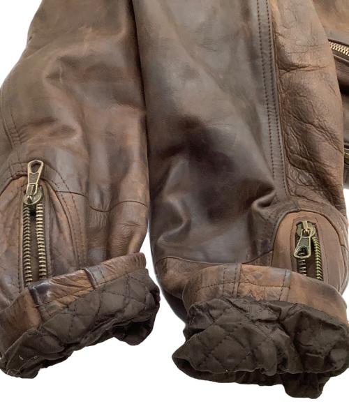 Antica Pelleria（アンティカ・ペッレリーア）Antica Pelleria (アンティカ・ペッレリーア) レザージャケット ブラウン サイズ:48の古着・服飾アイテム